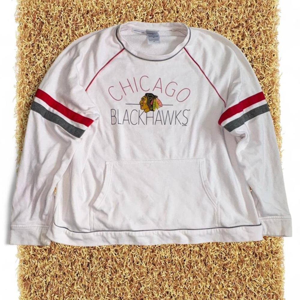 Men’s Chicago Blackhawks white long sleeve shirt Size XXL #hockey #nhl